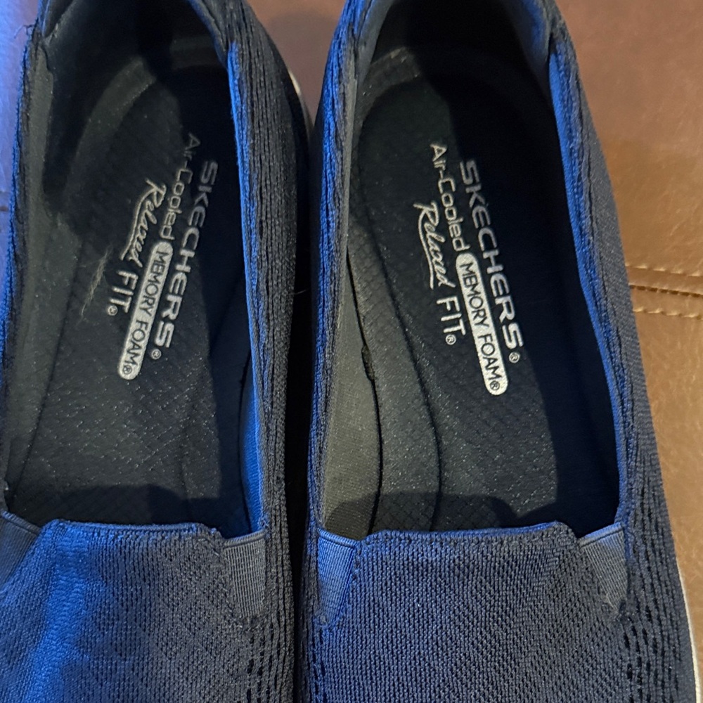 Skechers Dark Blue Relaxed Fit Slip-Ons